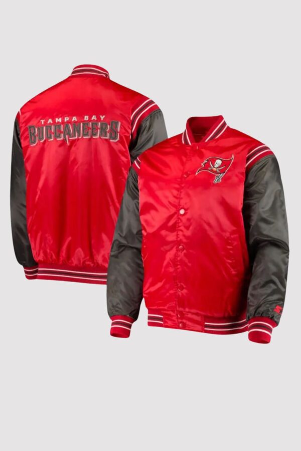 Starter Tampa Bay Buccaneers Red and Black Varsity Jacket