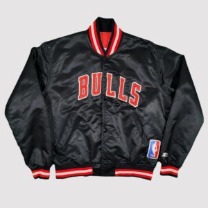 80’s Chicago Bulls Black Bomber Jacket
