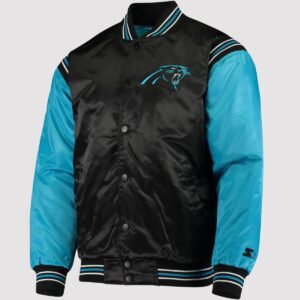 Carolina Panthers Satin Varsity Full-Snap Jacket