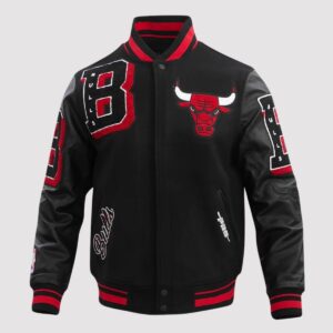 Chicago Bulls Pro Standard Mashup Black Varsity Jacket