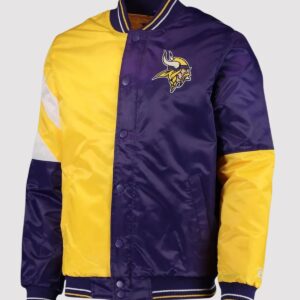 Minnesota Vikings Leader Satin Varsity Jacket