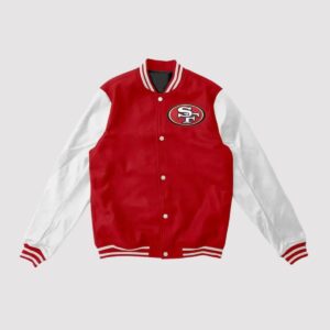 San Francisco 49ers Red/White Varsity Jacket