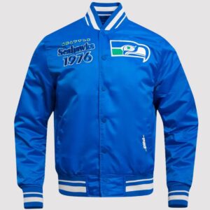 Seattle Seahawks Pro Standard Classic Rib Satin Varsity Jacket