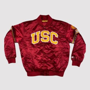 Starter USC Trojans Football Red Satin Jacket