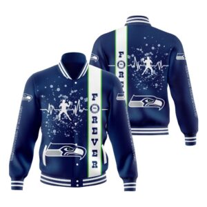 Seattle Seahawks Blue Button up Jacket