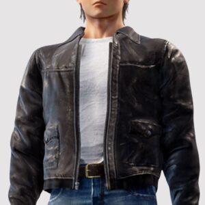 Backer Shenmue 3 Black Leather Bomber Jacket