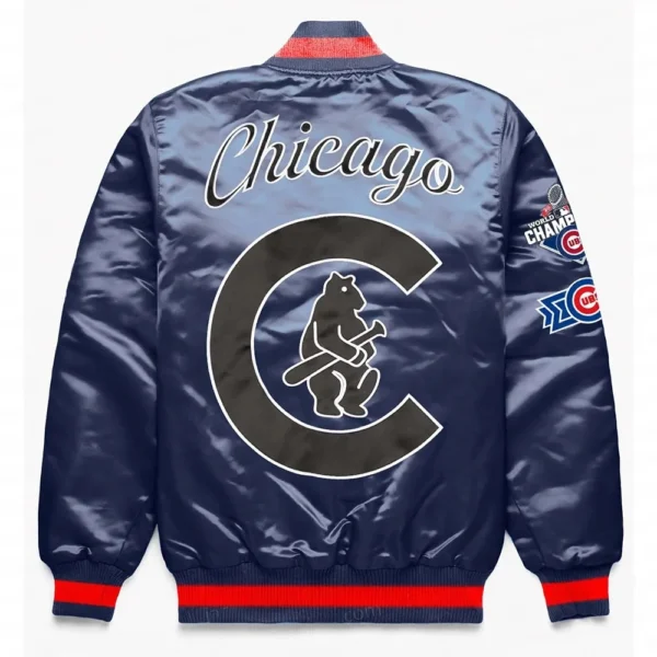 Chicago Cubs Exclusive Navy Satin Jacket