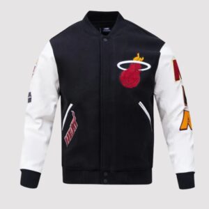 Miami Heat Classic Wool Black/White Varsity Jacket