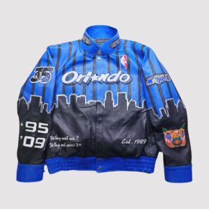 Orlando Magic x Jeff Hamilton NBA Blue Varsity Jacket