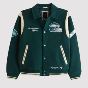 Philadelphia Eagles Green Wool Varsity Jacket