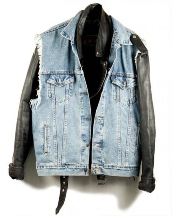 WWE Triple H Denim Leather Jacket