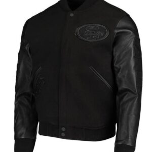 San Francisco 49ers Black Varsity Jacket