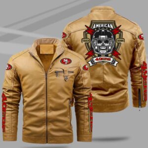 San Francisco 49ers Brown Halloween Leather Jacket