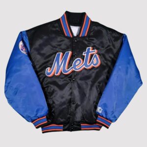 Discover the iconic New York Mets Black and Blue 90’s Varsity Jacket. Perfect for fans and fashion enthusiasts alike, this jacket combines style and nostalgia.