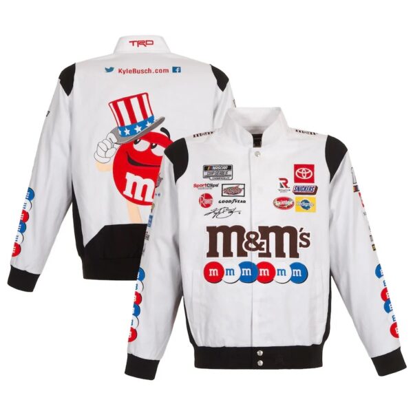 Kyle Busch M&Ms Full-Snap Twill Jacket