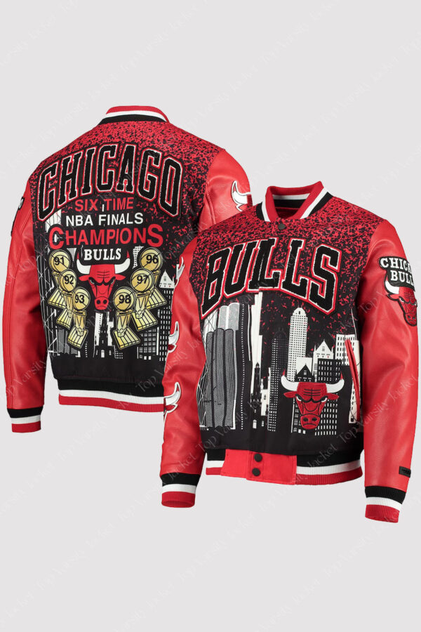 Chicago Bulls Pro Standard Red Remix Varsity Jacket