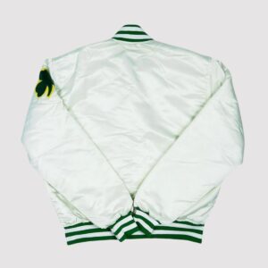 Boston Celtics 90’s White Satin Bomber Jacket