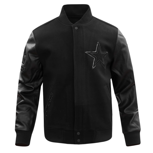 Dallas Cowboys NFL Triple Black Varsity Jacket