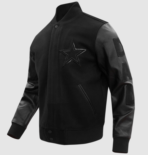 Dallas Cowboys NFL Triple Black Varsity Jacket