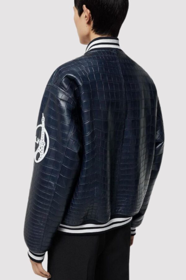 Mens Louis Vuitton Vers 2024 Blue Varsity Jacket