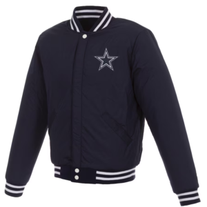 Material: Fleece Inner: Soft Viscose Lining Closure: Snap tab Buttoned Collar: Stand-up collar Sleeves: Full-length Cuffs: Rib-knitted with hem Pockets: Two side waist Color: Dark Blue/Blue & White Finely stitched