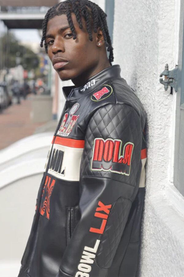 NFL Super Bowl 59 Men’s Pinnacle Moto Leather Jacket