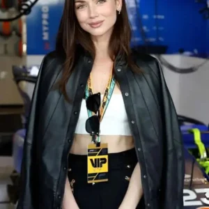 Ana de Armas F1 Grand Prix Black Leather Jacket