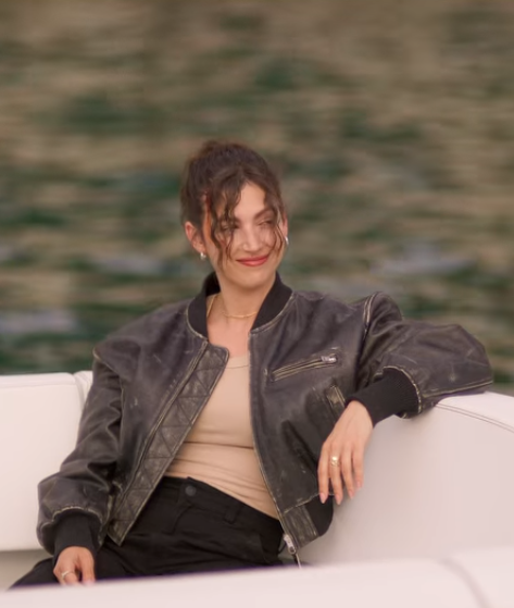 Lift 2024 Ursula Corbero Leather Bomber Jacket Lift 2024 Ursula Corbero Leather Bomber Jacket