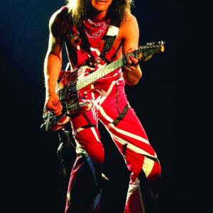 Eddie Van Halen Red and Black Jumpsuit