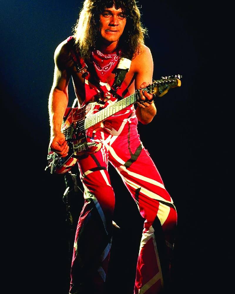 Eddie Van Halen Red and Black Jumpsuit Eddie Van Halen Red and Black Jumpsuit