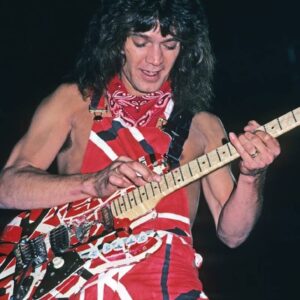Eddie Van Halen Red and Black Jumpsuit