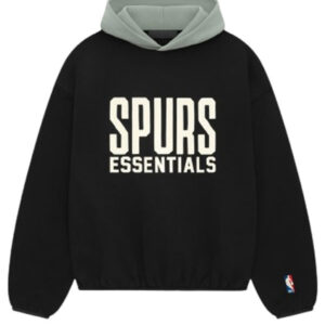 Stylish Black Essentials Spurs Pullover Hoodie
