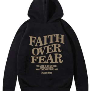 Black Faith Over Fear Hoodie