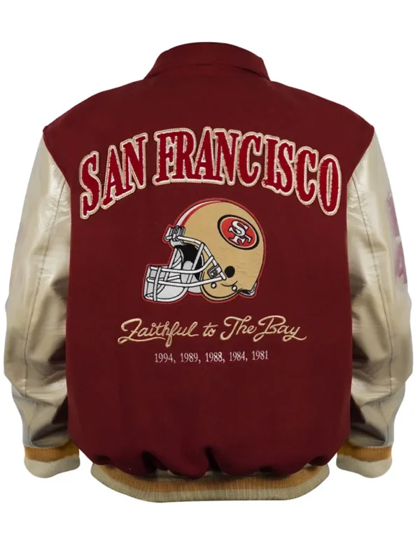 Fred Warner 49ers Varsity Bomber Jacket Fred Warner 49ers Varsity Bomber Jacket