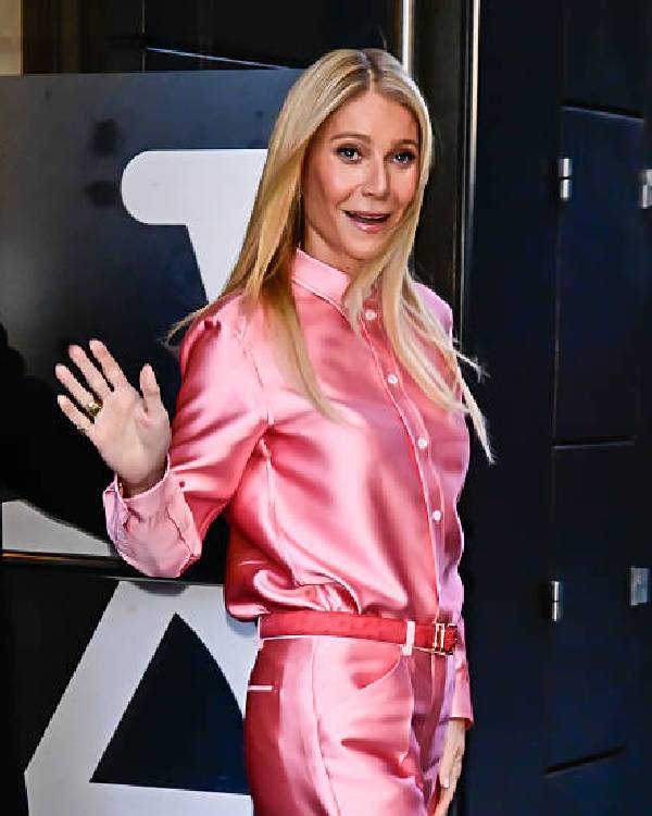 Good Morning America Gwyneth Paltrow Pink Shirt Good Morning America Gwyneth Paltrow Pink Shirt