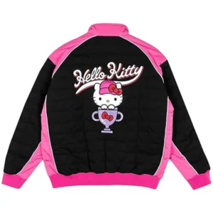 F1A x Hello Kitty Black Quilted Race Jacket
