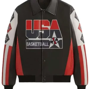 Kevin Durant Olympic Black Leather Jacket