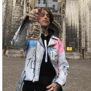 Lil Peep Never Say Die Painted Jacket