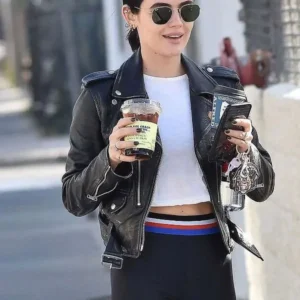 LA Lucy Hale Black Leather Jacket