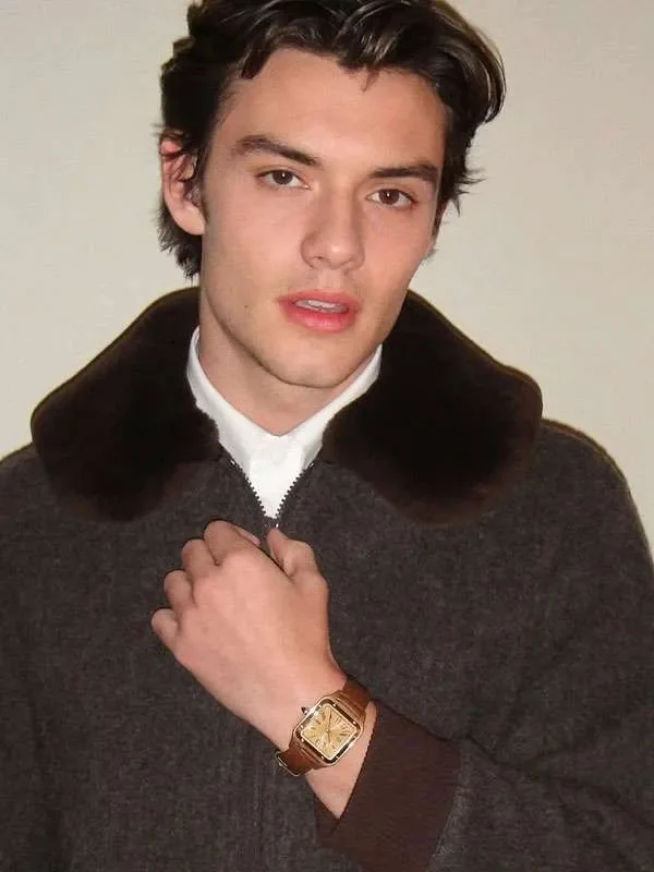 Jay Kelly Louis Partridge Brown Fur Jacket Jay Kelly Louis Partridge Brown Fur Jacket