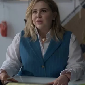 Mae Whitman Twelve Dates Til Christmas Blue Vest