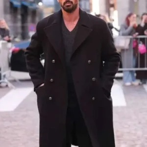 Michele Morrone Black Wool Coat