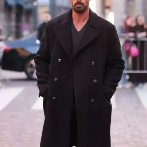 Michele Morrone Black Wool Coat