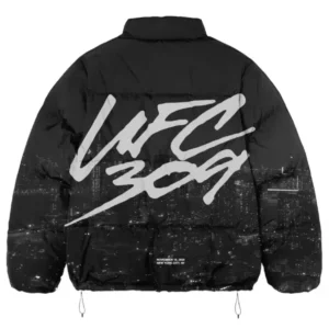 UFC 309 Jones Vs Miocic Black Puffer Jacket