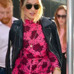 External Material: Real Leather Inner Lining: Viscose Front: Zipper Closure Collar: Lapel Collar Color: Black Pockets: Two at Front and One Inside Sleeves: Full-length