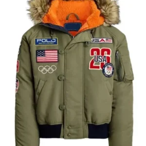 Olympic 2026 Team USA Green Bomber Jacket