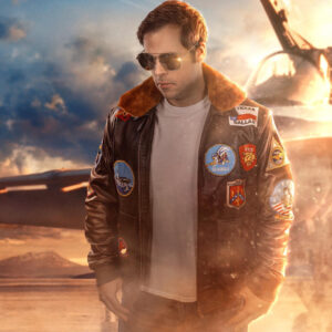 Tom Cruise Top Gun Men Fighter Jet Pilot Bomber Leather Jacket