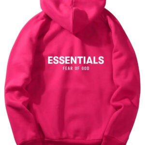Fear Of God Essentials Pink Hoodie