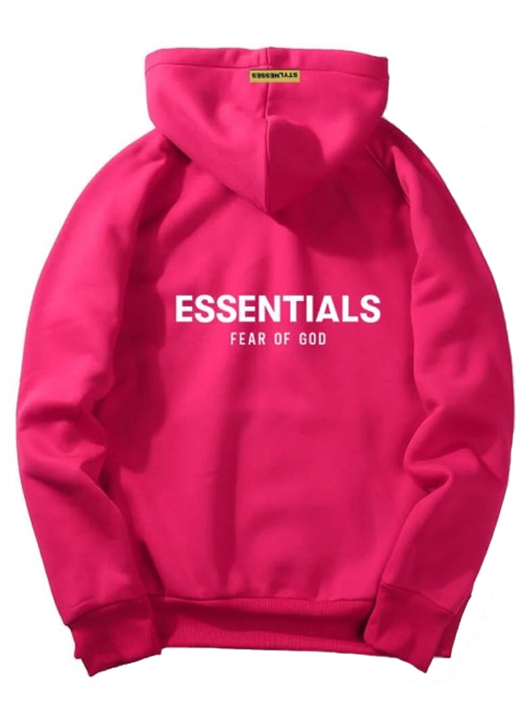 Fear Of God Essentials Pink Hoodie Fear Of God Essentials Pink Hoodie