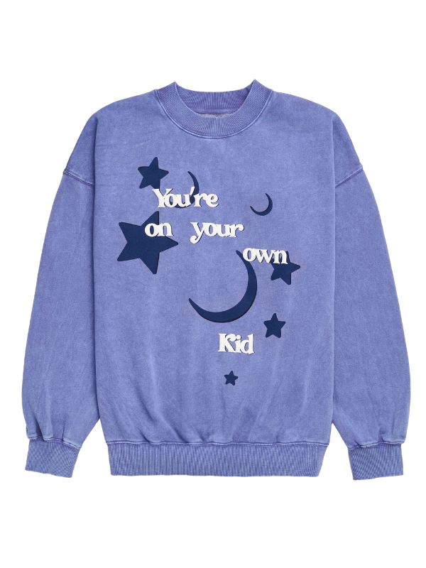 You’re On Your Own Kid Purple Crewneck Sweatshirt You’re On Your Own Kid Purple Crewneck Sweatshirt
